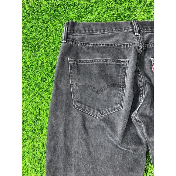 Vintage Levi's 501 Jeans Mens (Tag 33x30) Black Button Fly Straight Leg - Picture 11 of 13